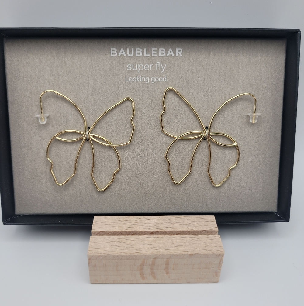 BaubleBar Butterfly Silhouette Earrings